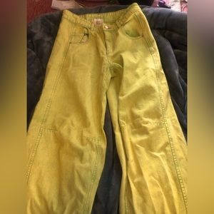 Urban Outfitters Lime Green Baggy Jeans